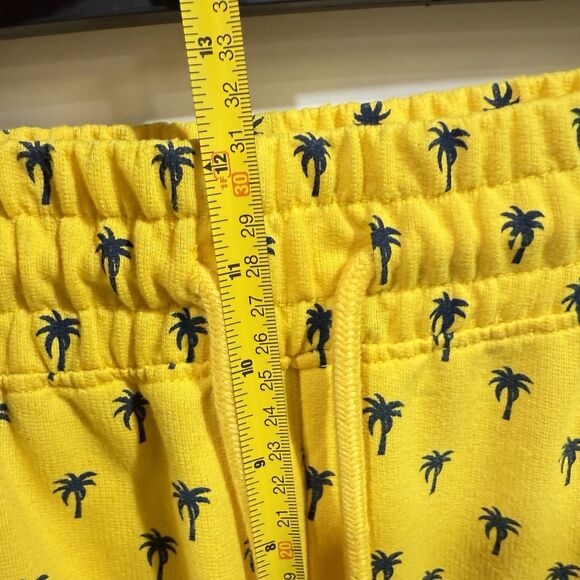 Men's French Terry Pocket Sweat Shorts Small Yellow - Picture 16 of 16